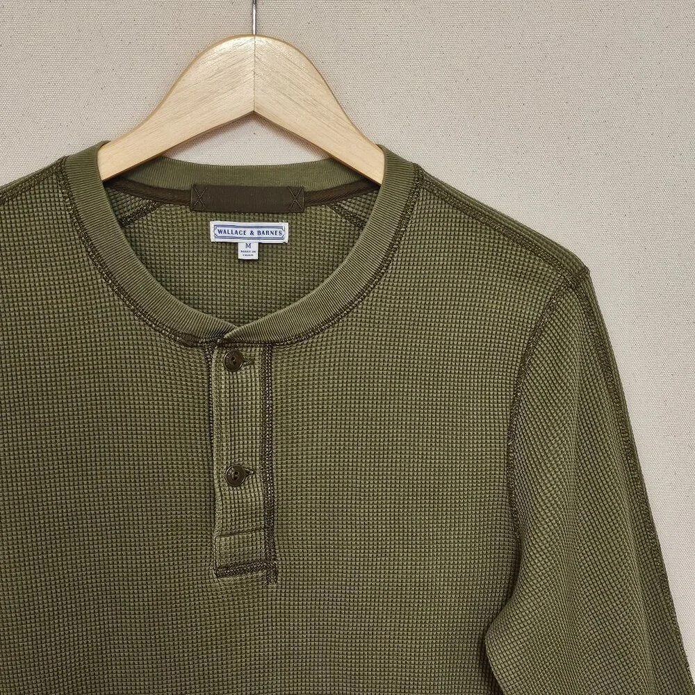 Wallace & Barnes Waffle Knit Henley M